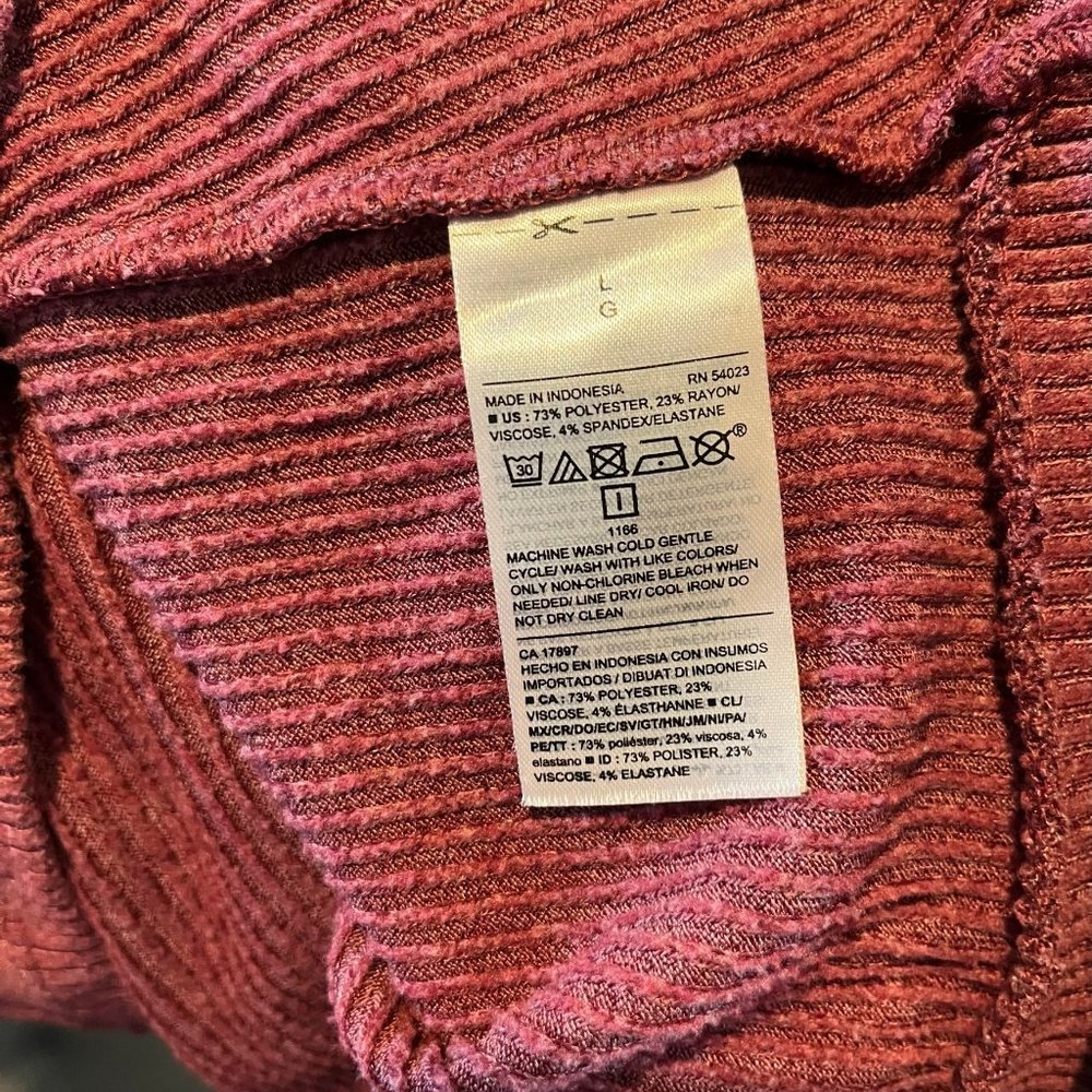 Old Navy Ladies Ribbed Round Neck Long Sleeve Twist Front Knit Top Size L - Picture 5 of 5